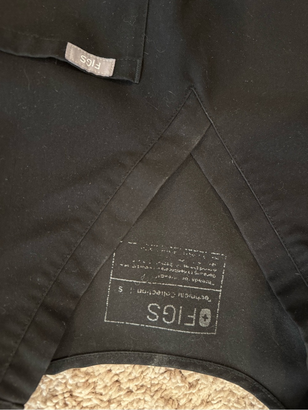 Figs Women's Black Catarina Scrub Top - Picture 2 of 3